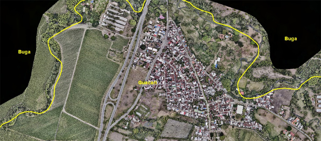 Mapa satelitar terreno guacal